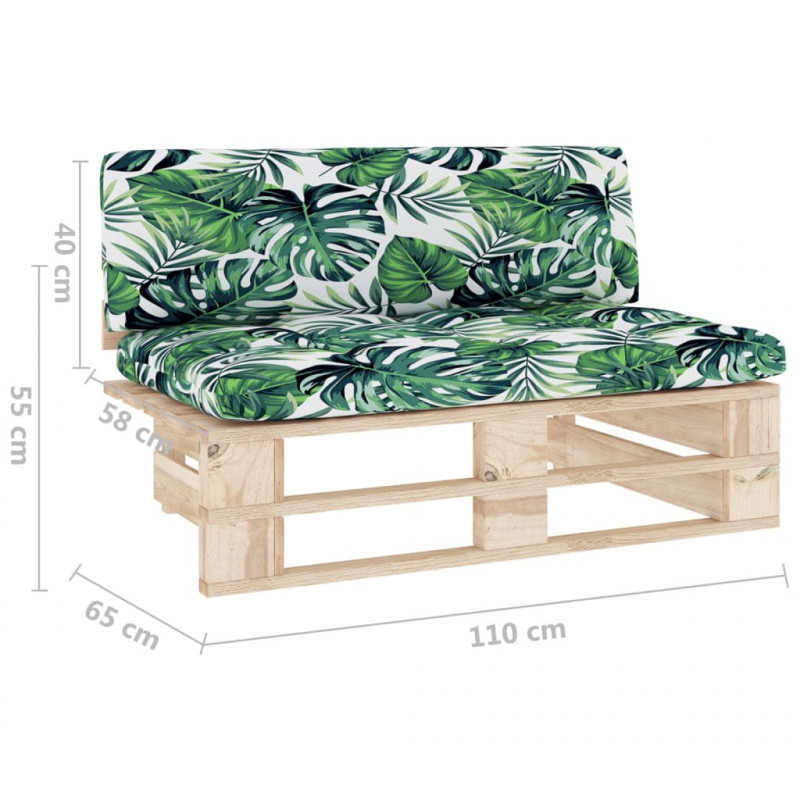 Ogrodowa sofa środkowa z palet, impregnowane drewno sosnowe