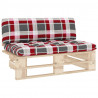 Ogrodowa sofa środkowa z palet, impregnowane drewno sosnowe