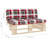 Ogrodowa sofa środkowa z palet, impregnowane drewno sosnowe