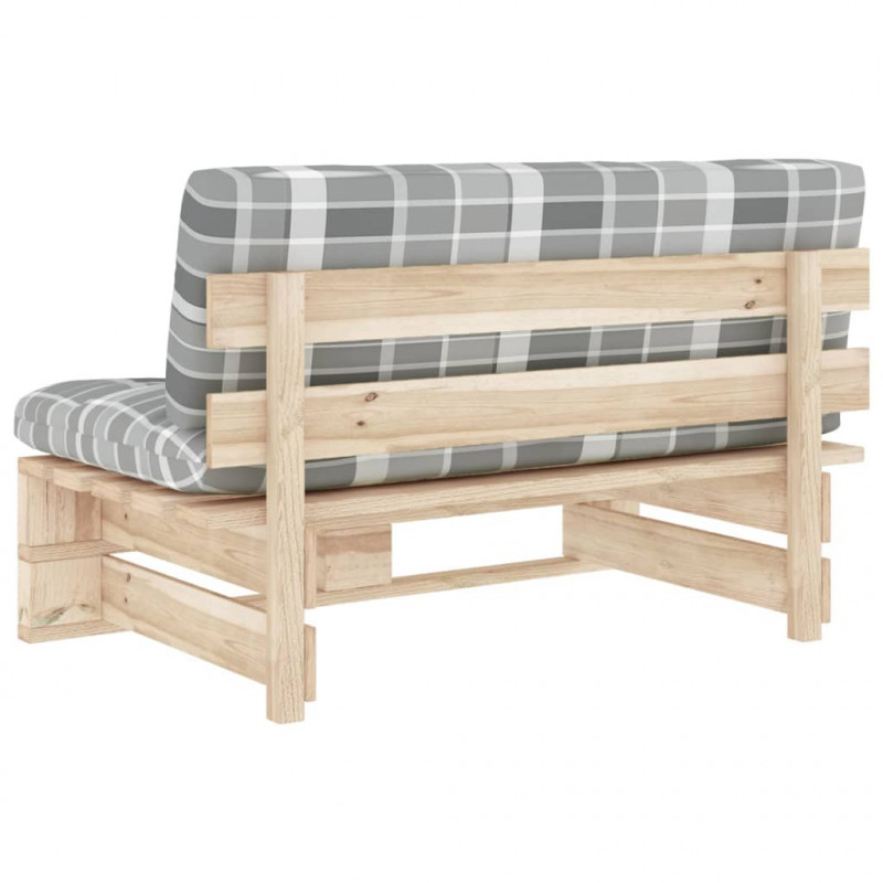 Ogrodowa sofa środkowa z palet, impregnowane drewno sosnowe