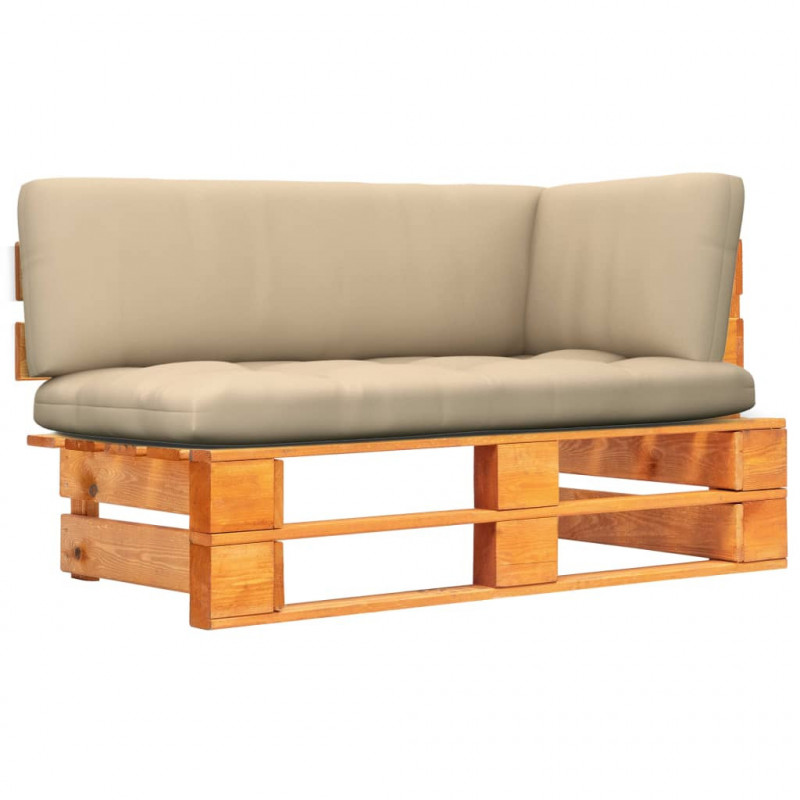 Ogrodowa sofa narożna z palet, impregnowane drewno sosnowe
