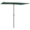 Parasol ogrodowy na aluminiowym słupku, 2x1,5 m, zielony