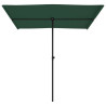 Parasol ogrodowy na aluminiowym słupku, 2x1,5 m, zielony