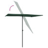 Parasol ogrodowy na aluminiowym słupku, 2x1,5 m, zielony