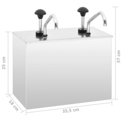 Dozownik do sosów, stal nierdzewna, 2 x 3,5 L