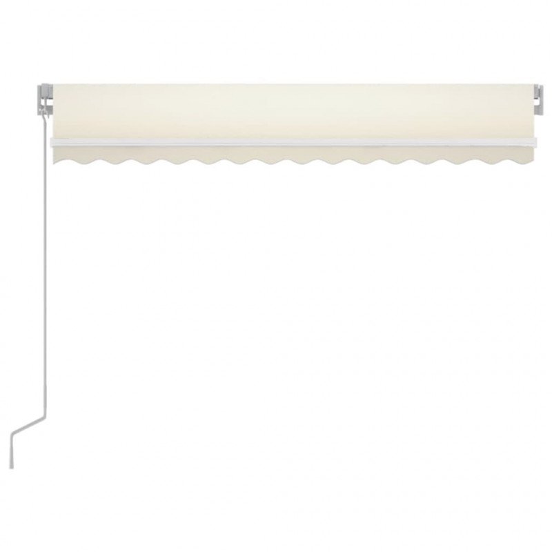 Ręcznie zwijana markiza z LED, 350 x 250 cm, kremowa