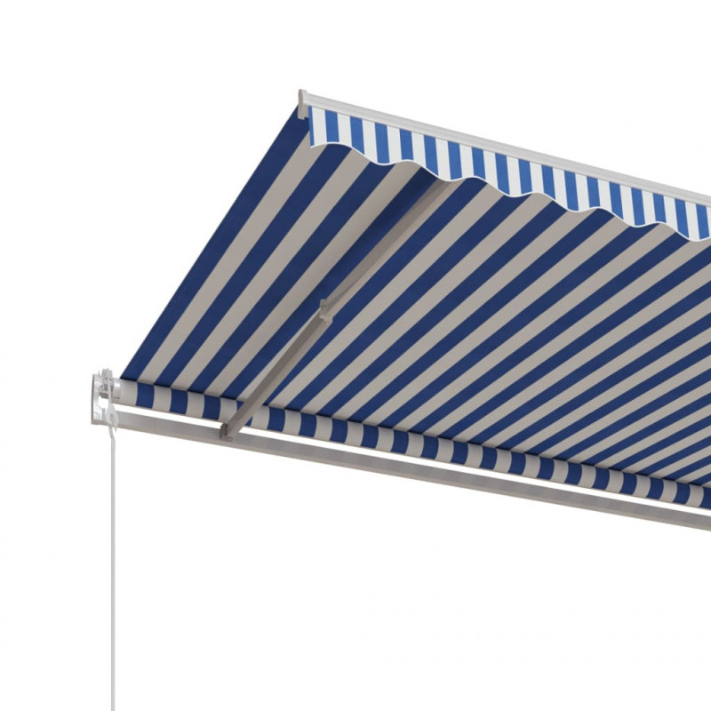 Automatycznie zwijana markiza, 600x350 cm, niebiesko-biała