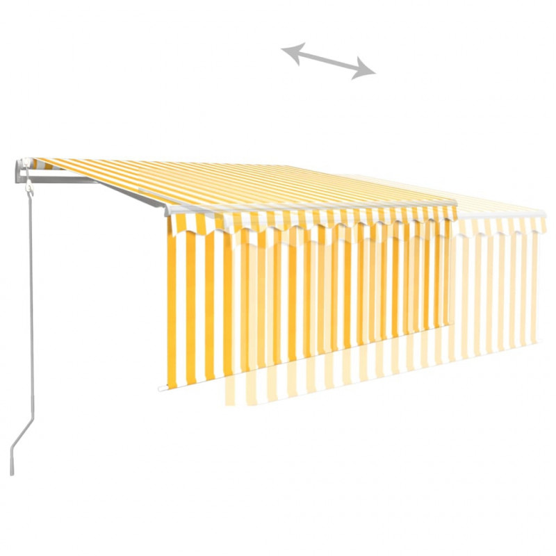 Automatyczna markiza z zasłoną, LED i czujnikiem, 3x2,5 m