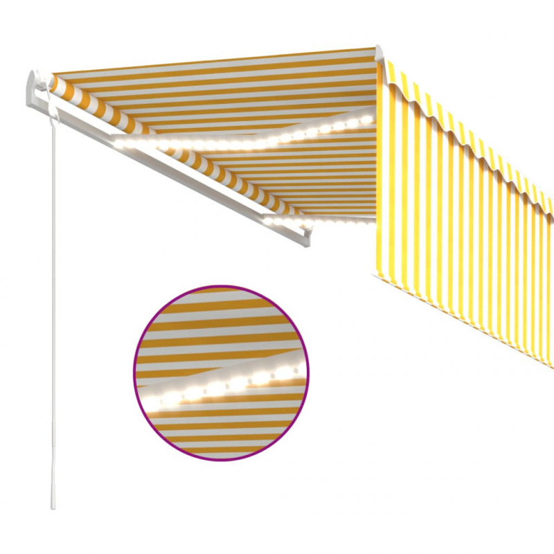 Automatyczna markiza z zasłoną, LED i czujnikiem, 3x2,5 m
