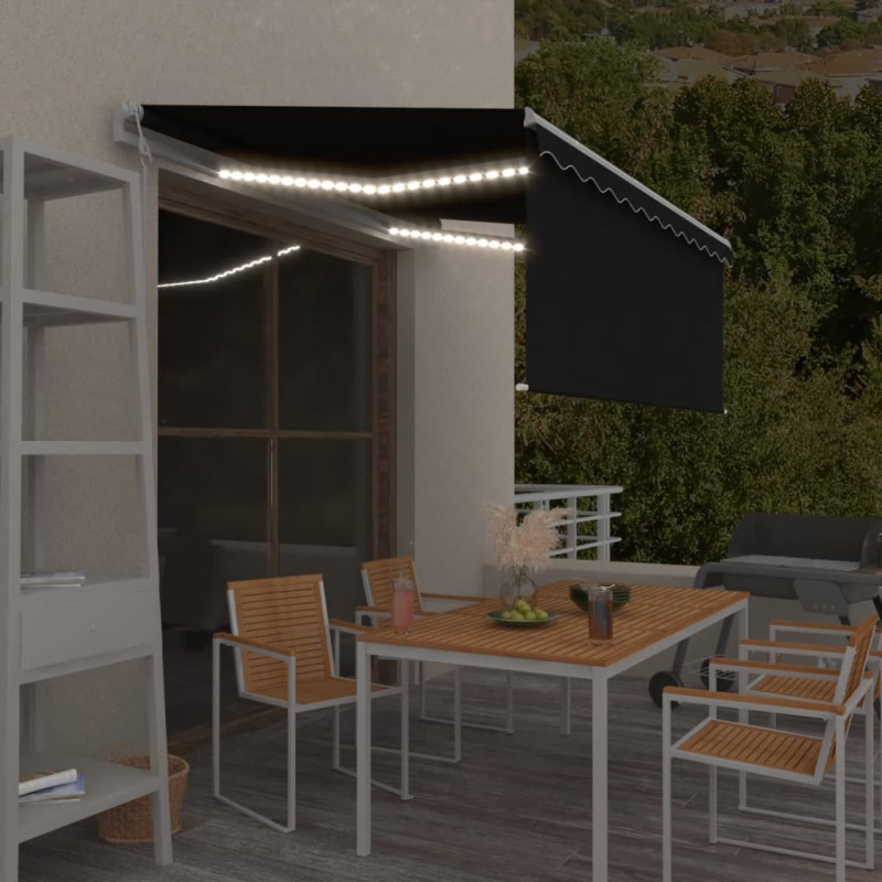 Automatyczna markiza z zasłoną, LED i czujnikiem, 3x2,5 m
