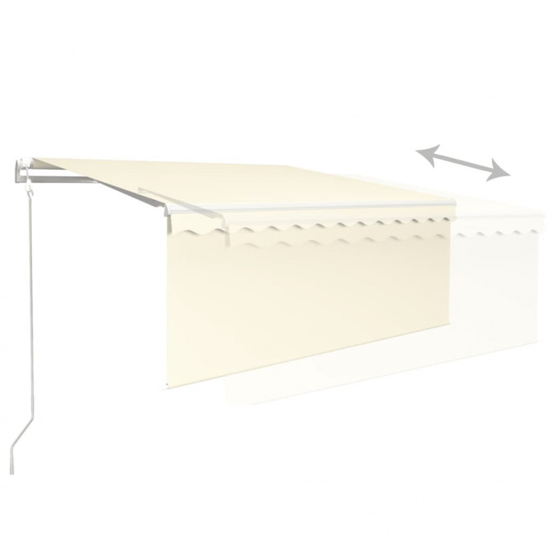 Automatyczna markiza z zasłoną, LED i czujnikiem, 3,5x2,5 m