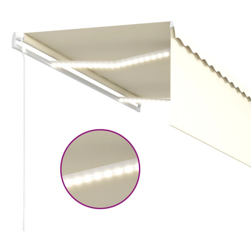 Automatyczna markiza z zasłoną, LED i czujnikiem, 3,5x2,5 m