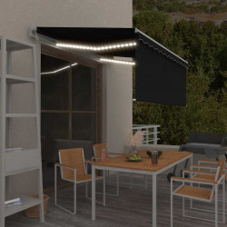 Automatyczna markiza z zasłoną, LED i czujnikiem, 3,5x2,5 m