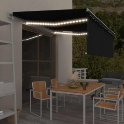 Automatyczna markiza z zasłoną, LED i czujnikiem, 4,5x3 m