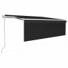 Automatyczna markiza z zasłoną, LED i czujnikiem, 4,5x3 m