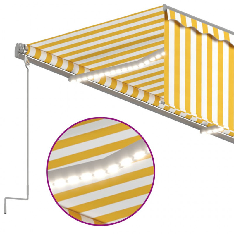 Automatyczna markiza z zasłoną, LED i czujnikiem, 3x2,5 m