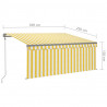 Automatyczna markiza z zasłoną, LED i czujnikiem, 3x2,5 m