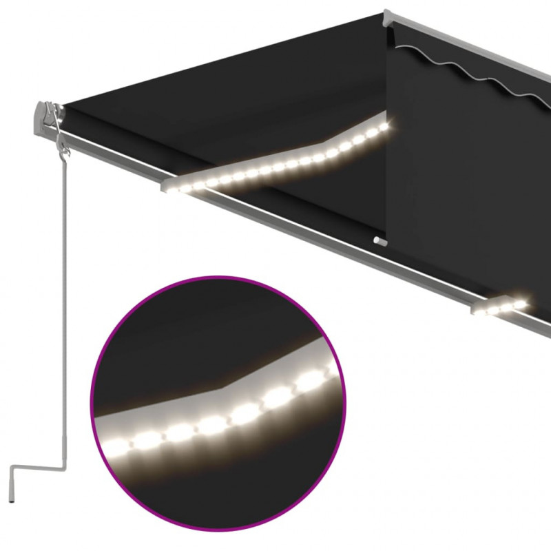 Automatyczna markiza z zasłoną, LED i czujnikiem, 3x2,5 m