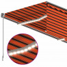 Ręcznine zwijana markiza z zasłoną i LED, 3,5x2,5 m