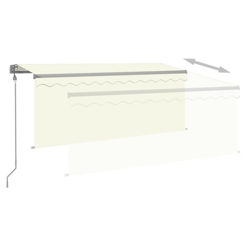 Automatyczna markiza z zasłoną, LED i czujnikiem, 3,5x2,5 m