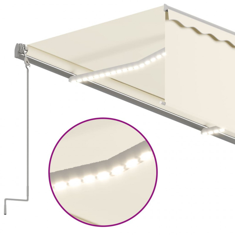 Automatyczna markiza z zasłoną, LED i czujnikiem, 3,5x2,5 m