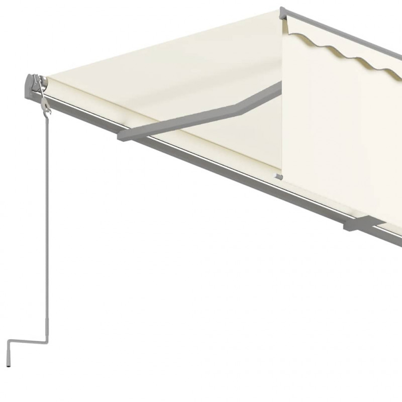 Ręcznie zwijana markiza z zasłoną, 4x3 m, kremowa