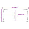 Żagiel przeciwsłoneczny, 160 g/m², biały, 3x6 m, HDPE