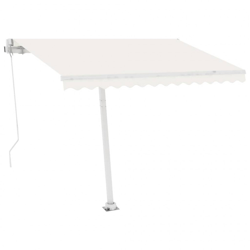 Wolnostojąca automatycznie zwijana markiza, 300x250cm, kremowa