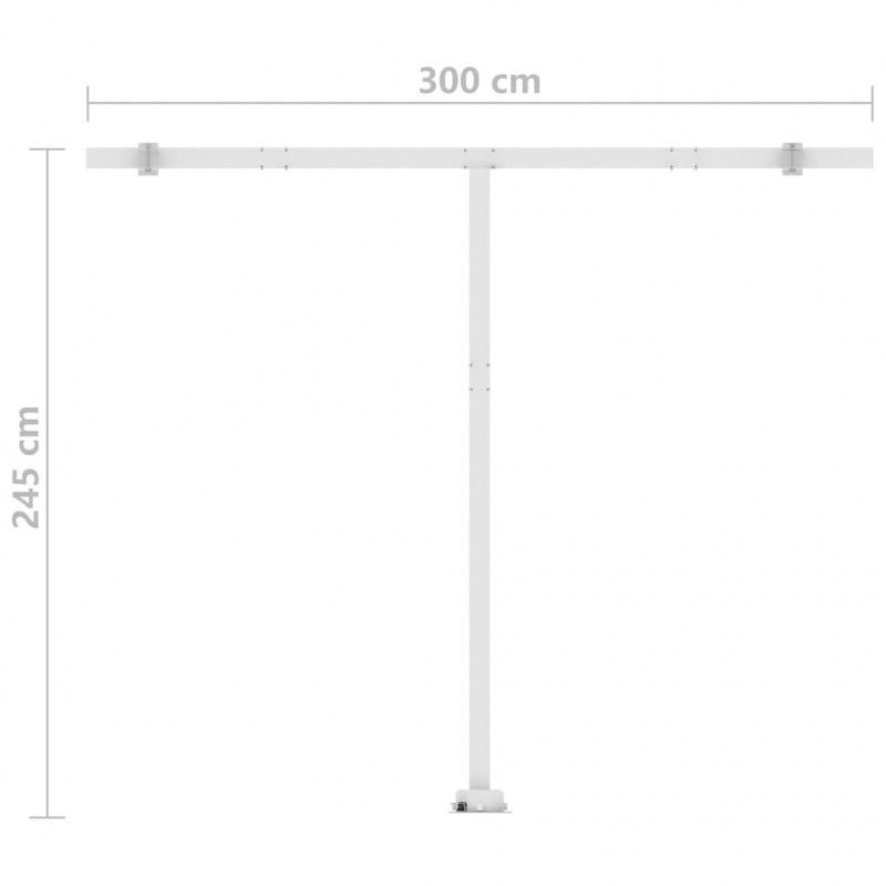 Wolnostojąca automatycznie zwijana markiza, 350x250cm, antracyt