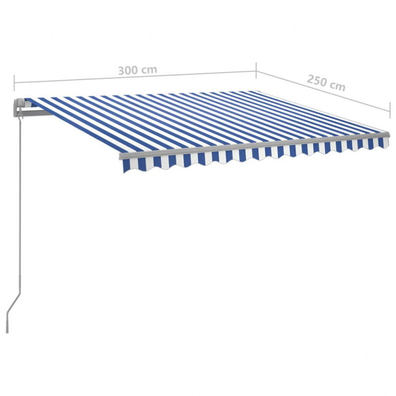 Automatycznie zwijana markiza z słupkami, 3x2,5 m