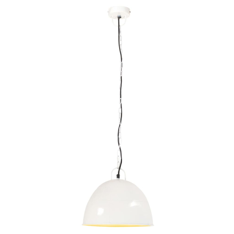 Industrialna lampa wisząca, 25 W, biała, okrągła, 31 cm, E27
