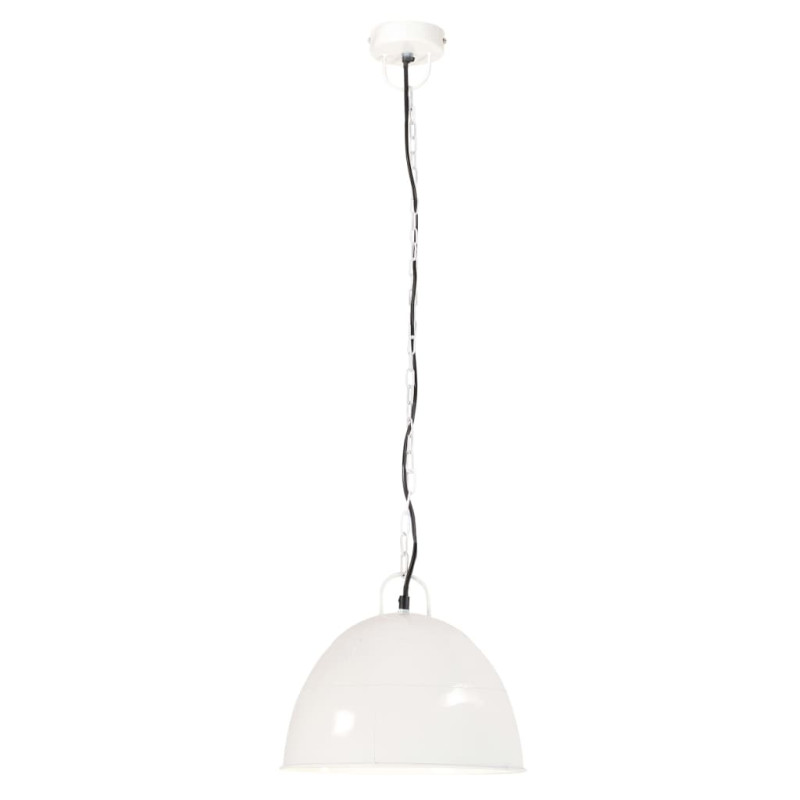Industrialna lampa wisząca, 25 W, biała, okrągła, 31 cm, E27