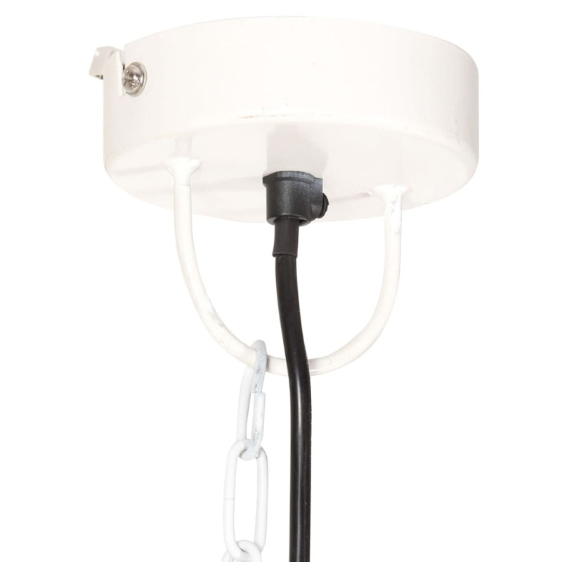Industrialna lampa wisząca, 25 W, biała, okrągła, 31 cm, E27