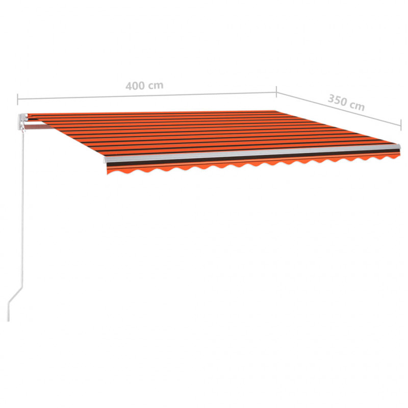 Automatycznie zwijana markiza z słupkami, 4x3,5 m