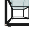 Szafka pod TV, biały marmur, 180x40x40,5 cm, szkło hartowane