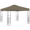 Altana ze sznurem lampekLED, 3x3 m, taupe