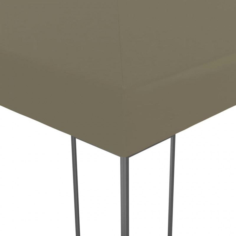 Altana ze sznurem lampekLED, 3x3 m, taupe