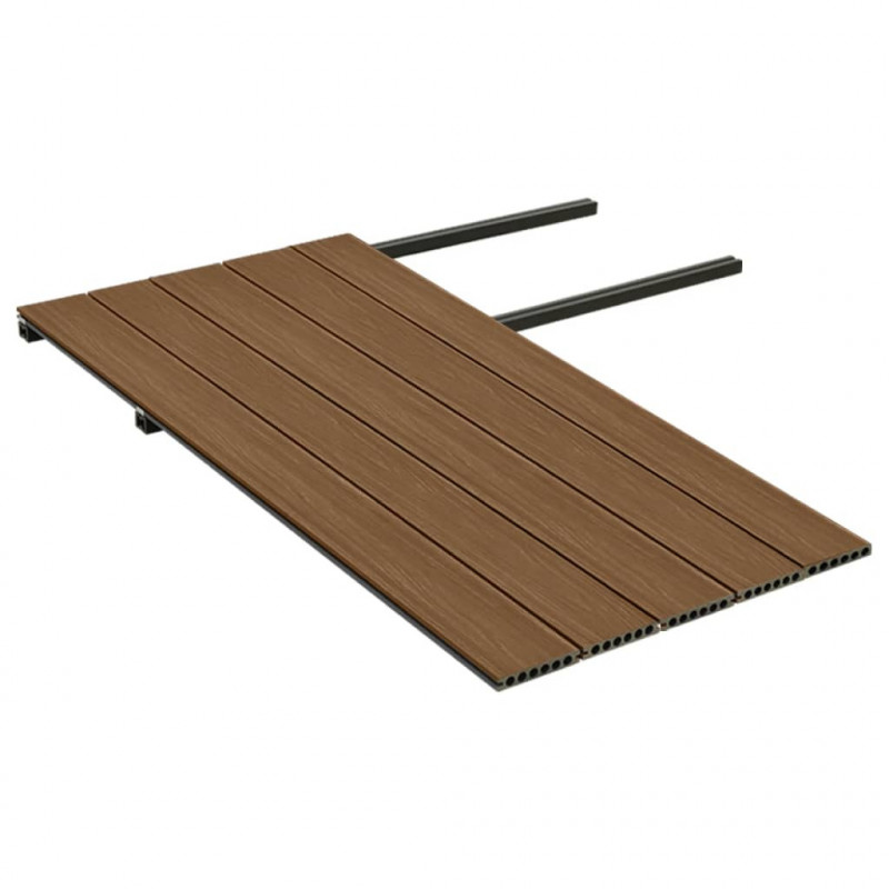 Deski tarasowe z WPC z akcesoriami, brązowo-szare, 10 m² 2,2 m