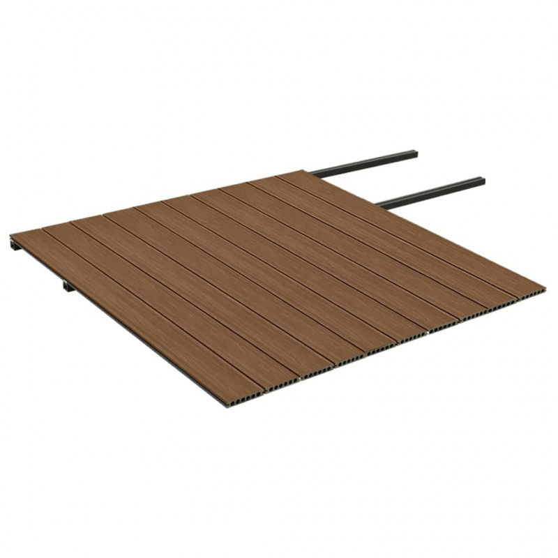 Deski tarasowe WPC z akcesoriami, 20 m², 2,2 m, brązowo-szare