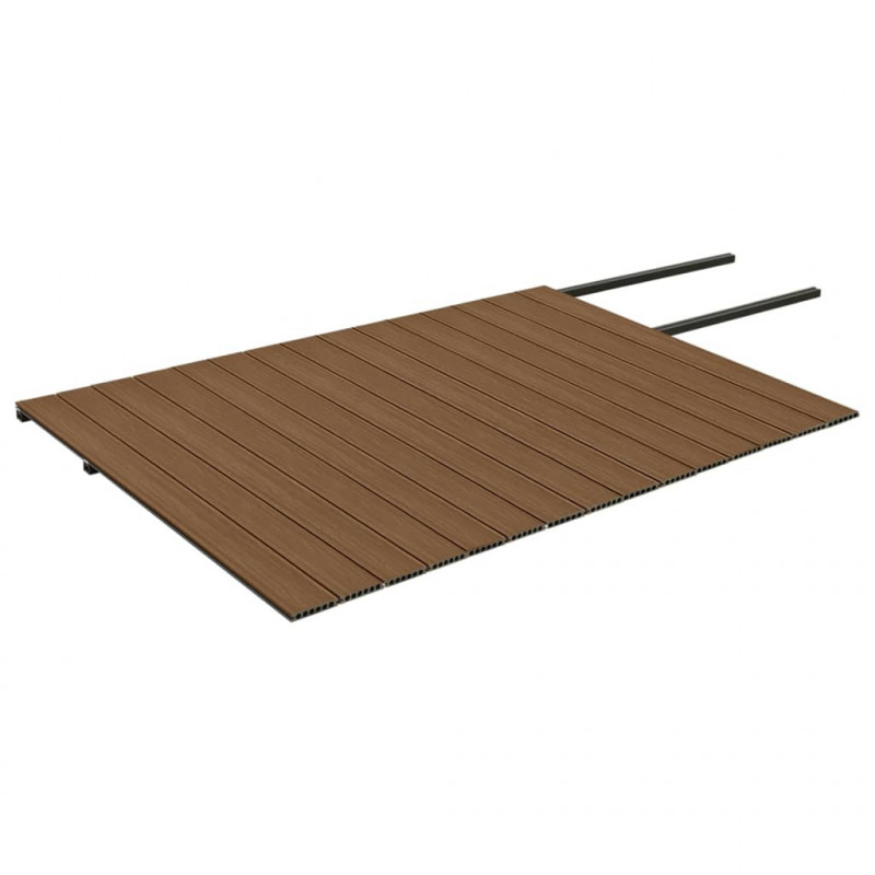 Deski tarasowe WPC z akcesoriami, 30 m², 2,2 m, brązowo-szare