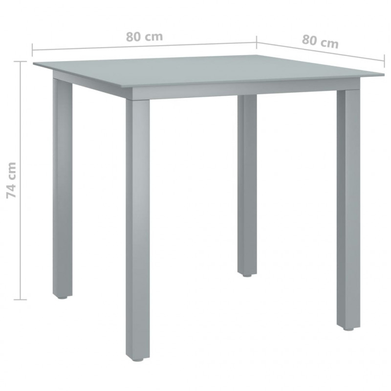 5-cz. zestaw mebli jadalnianych do ogrodu, aluminium