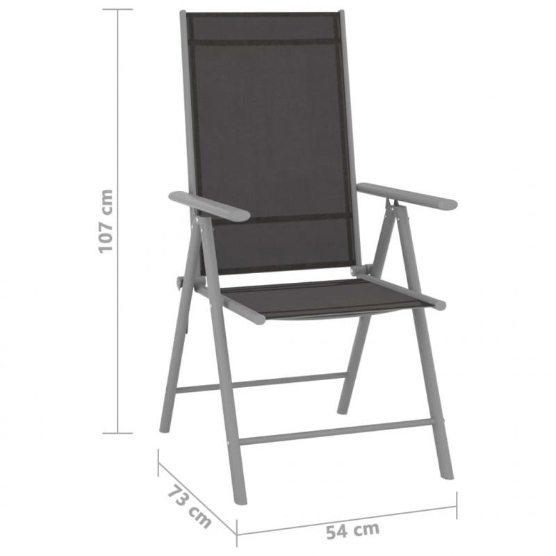 5-cz. zestaw mebli jadalnianych do ogrodu, aluminium/textilene