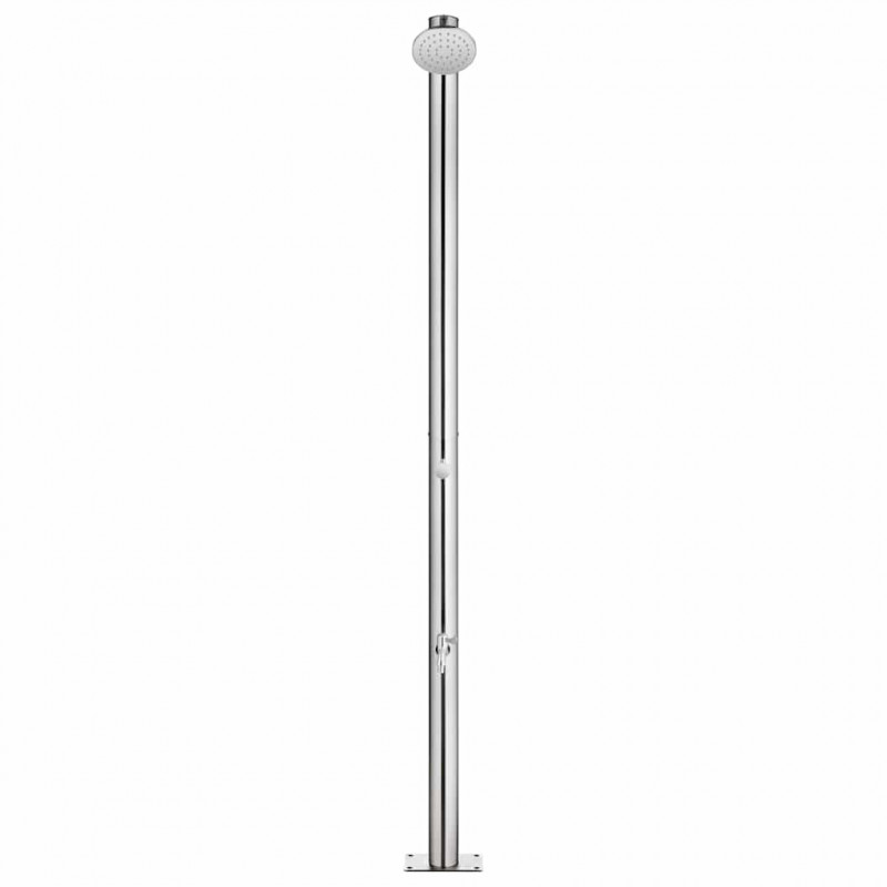 Prysznic ogrodowy z brązową podstawą, 220 cm, stal nierdzewna