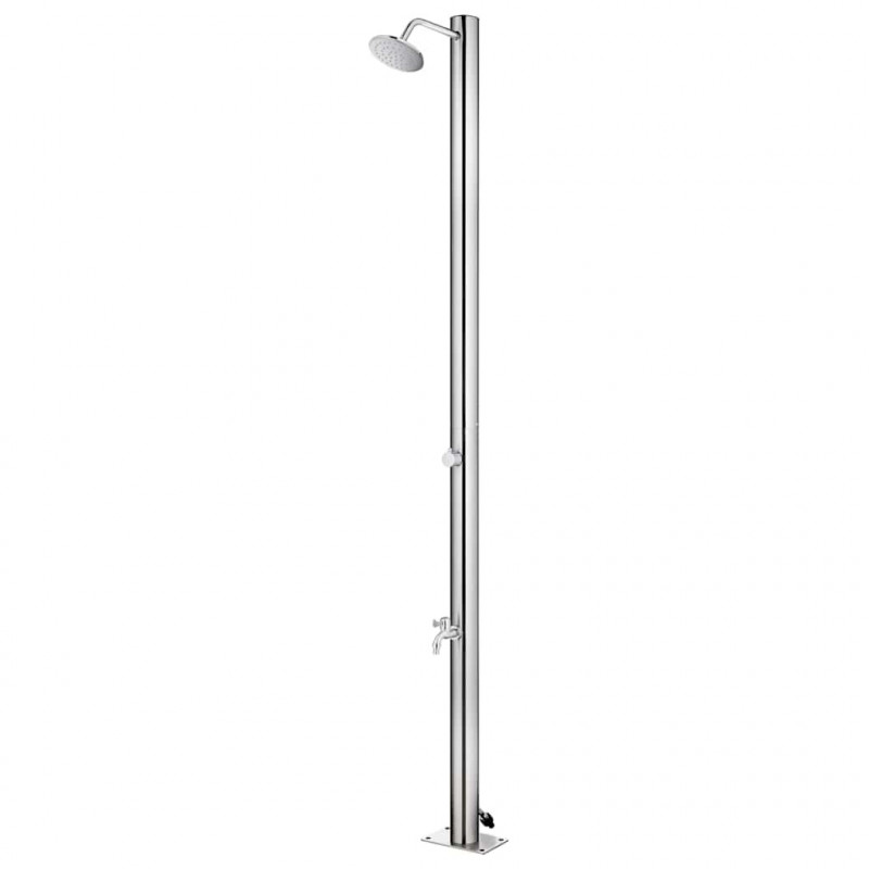 Prysznic ogrodowy z brązową podstawą, 220 cm, stal nierdzewna