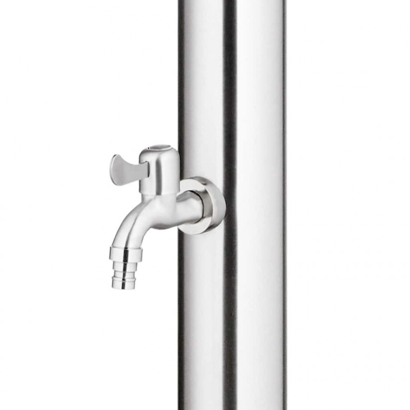 Prysznic ogrodowy z brązową podstawą, 220 cm, stal nierdzewna