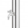 Prysznic ogrodowy z brązową podstawą, 220 cm, stal nierdzewna