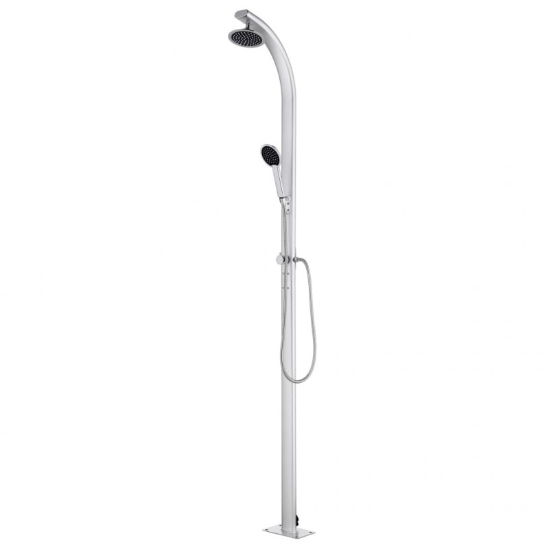 Prysznic ogrodowy z brązową podstawą, 220 cm, aluminium