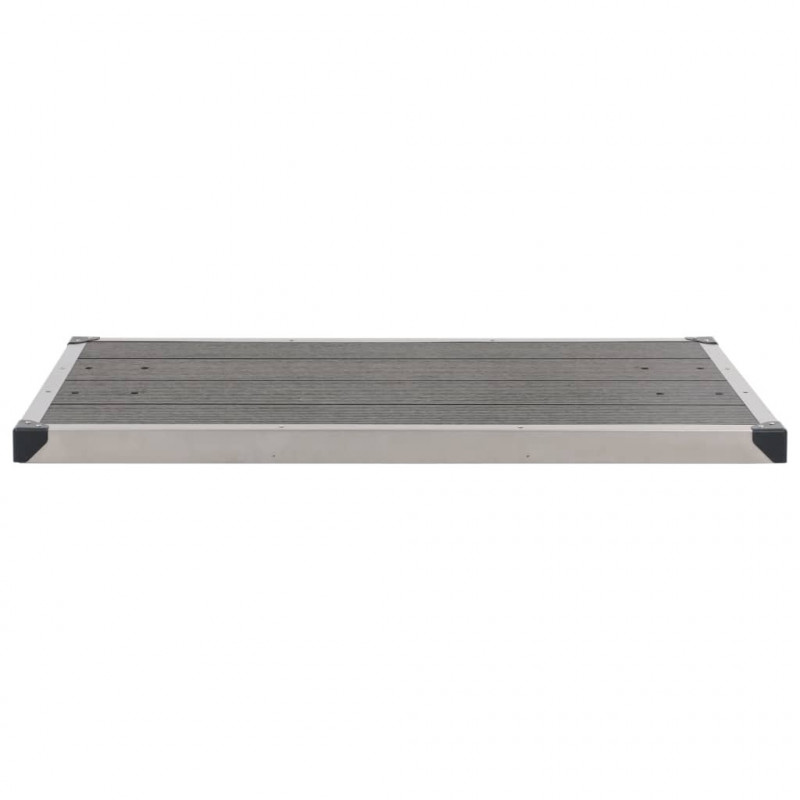 Prysznic ogrodowy z szarą podstawą, 220 cm, aluminium