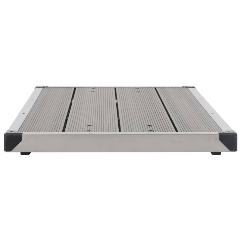 Prysznic ogrodowy z szarą podstawą, 220 cm, aluminium
