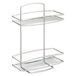 Metaltex Organizer pod prysznic z 2 półkami Onda, srebrny